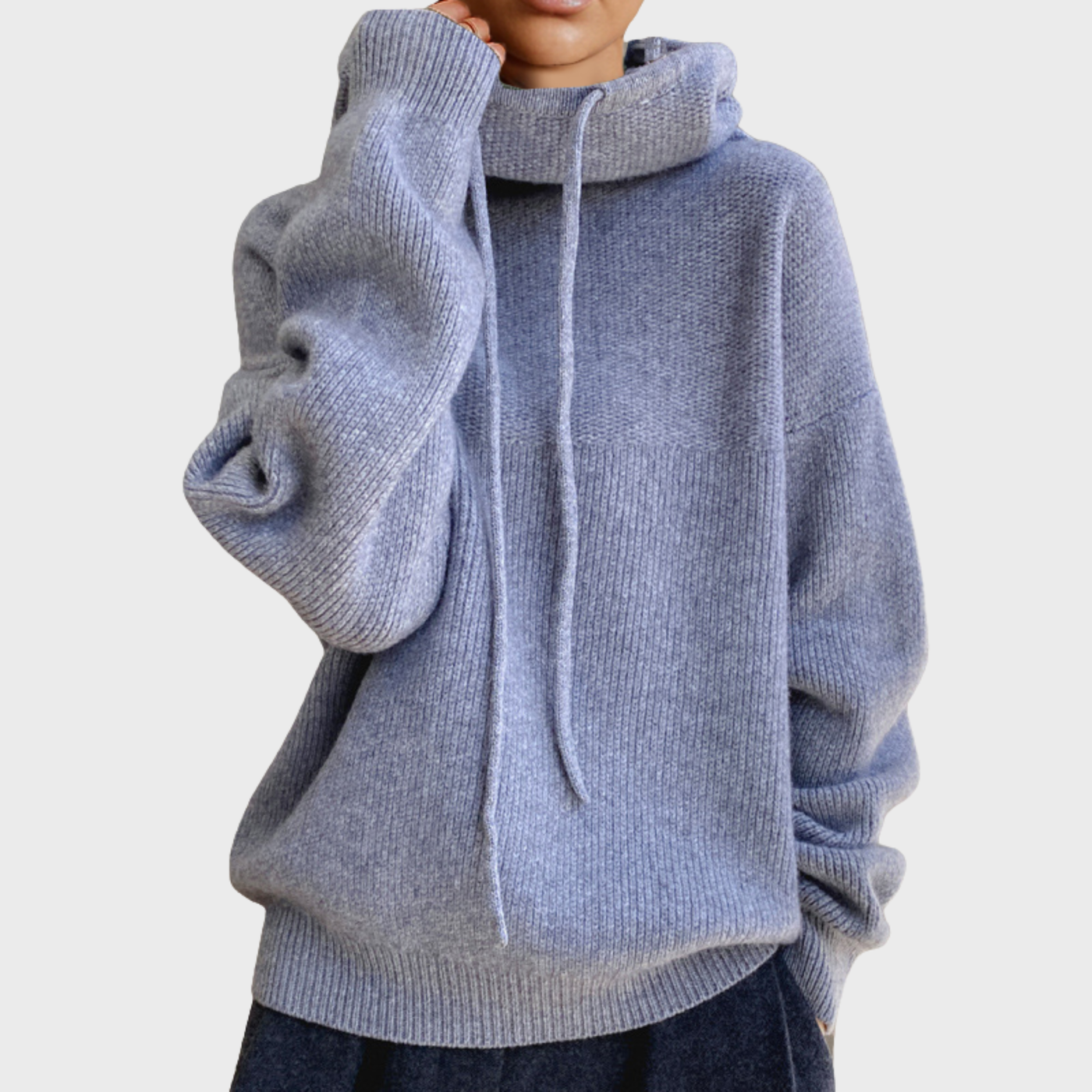 Women's Wool Hoodie with Drawstring