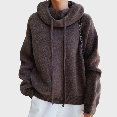 Women's Wool Hoodie with Drawstring