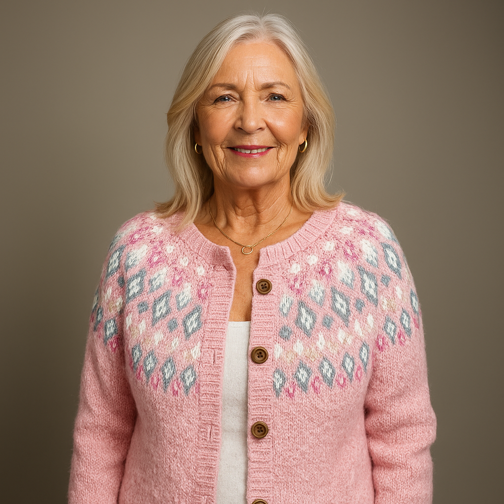 ZIVRA - Cozy Pink Wool Cardigan