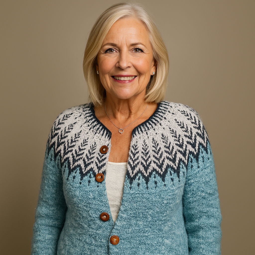 ZIVRA - Retro Icelandic Wool Cardigan