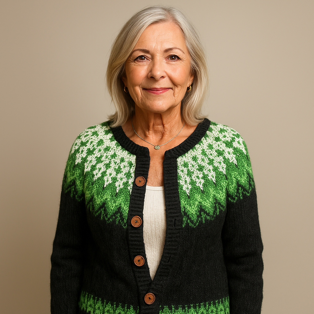 ZIVRA - Retro Icelandic Wool Cardigan