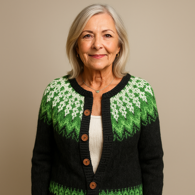 ZIVRA - Retro Icelandic Wool Cardigan