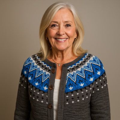 ZIVRA  - Retro Icelandic Wool Cardigan