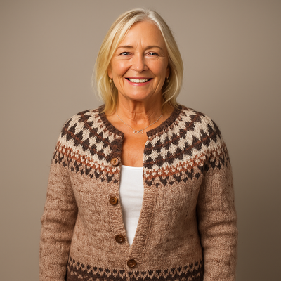 ZIVRA  - Retro Icelandic Wool Cardigan