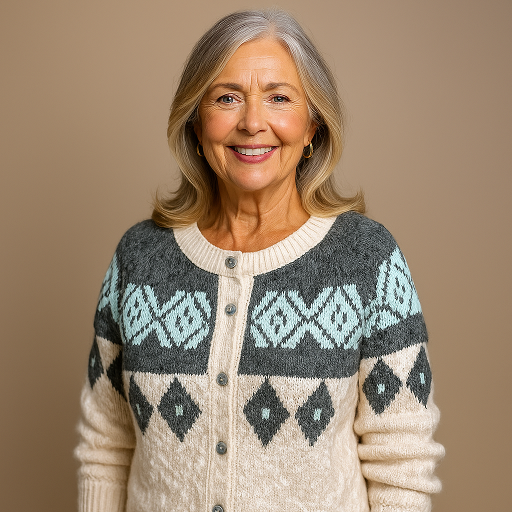 ZIVRA  - Retro Icelandic Wool Cardigan