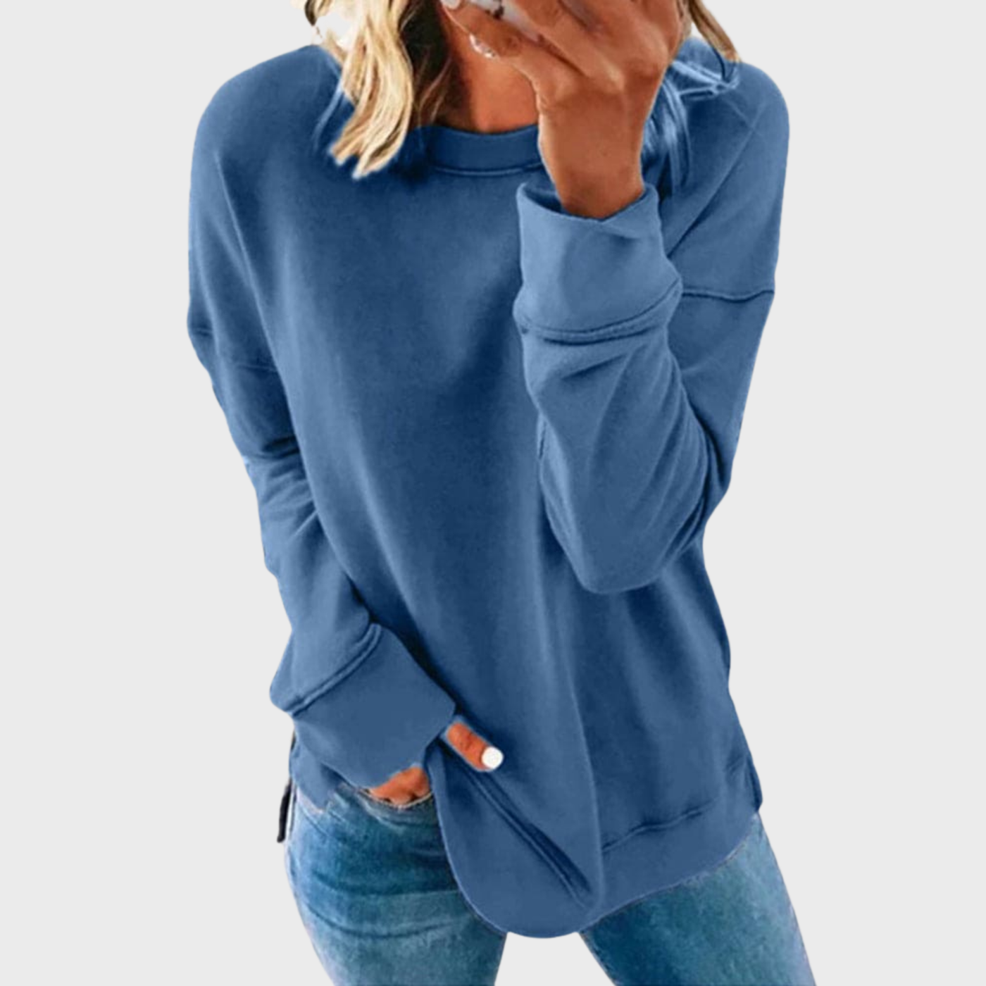 Elizabeth – Lightweight style with a solid color sweater
