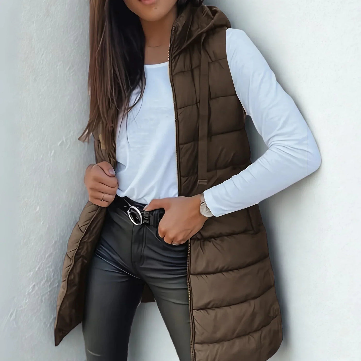 Elora™ | Sleeveless Hooded Puffer Vest