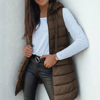Elora™ | Sleeveless Hooded Puffer Vest