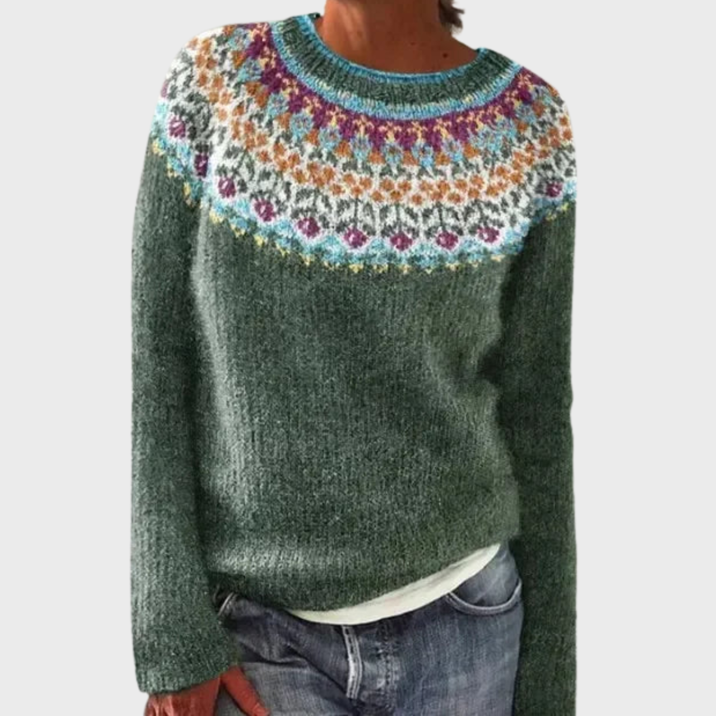 Iveta | Stylish and Elegant Sweater with Geometric Print