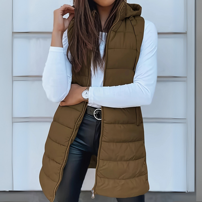 Elora™ | Sleeveless Hooded Puffer Vest