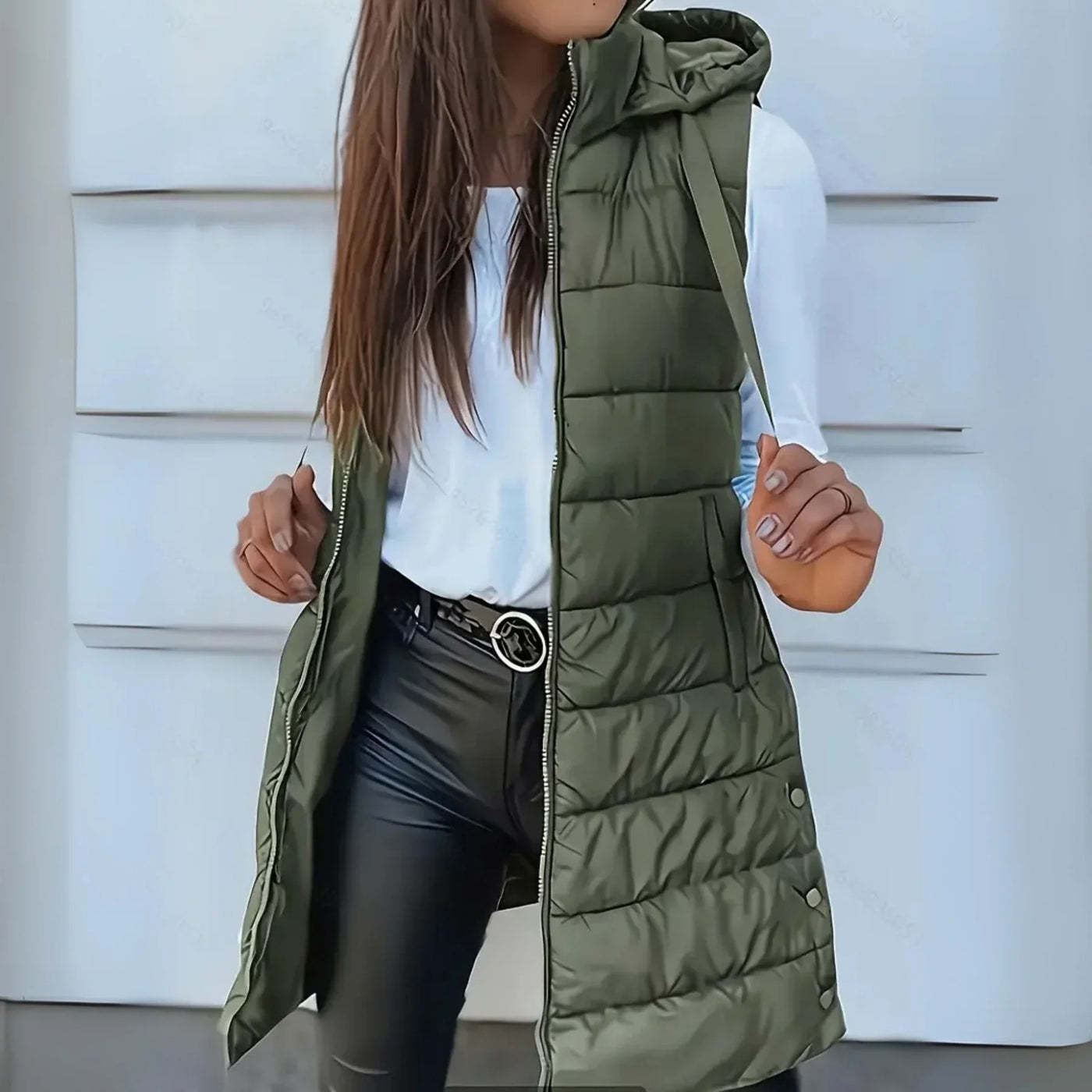 Elora™ | Sleeveless Hooded Puffer Vest