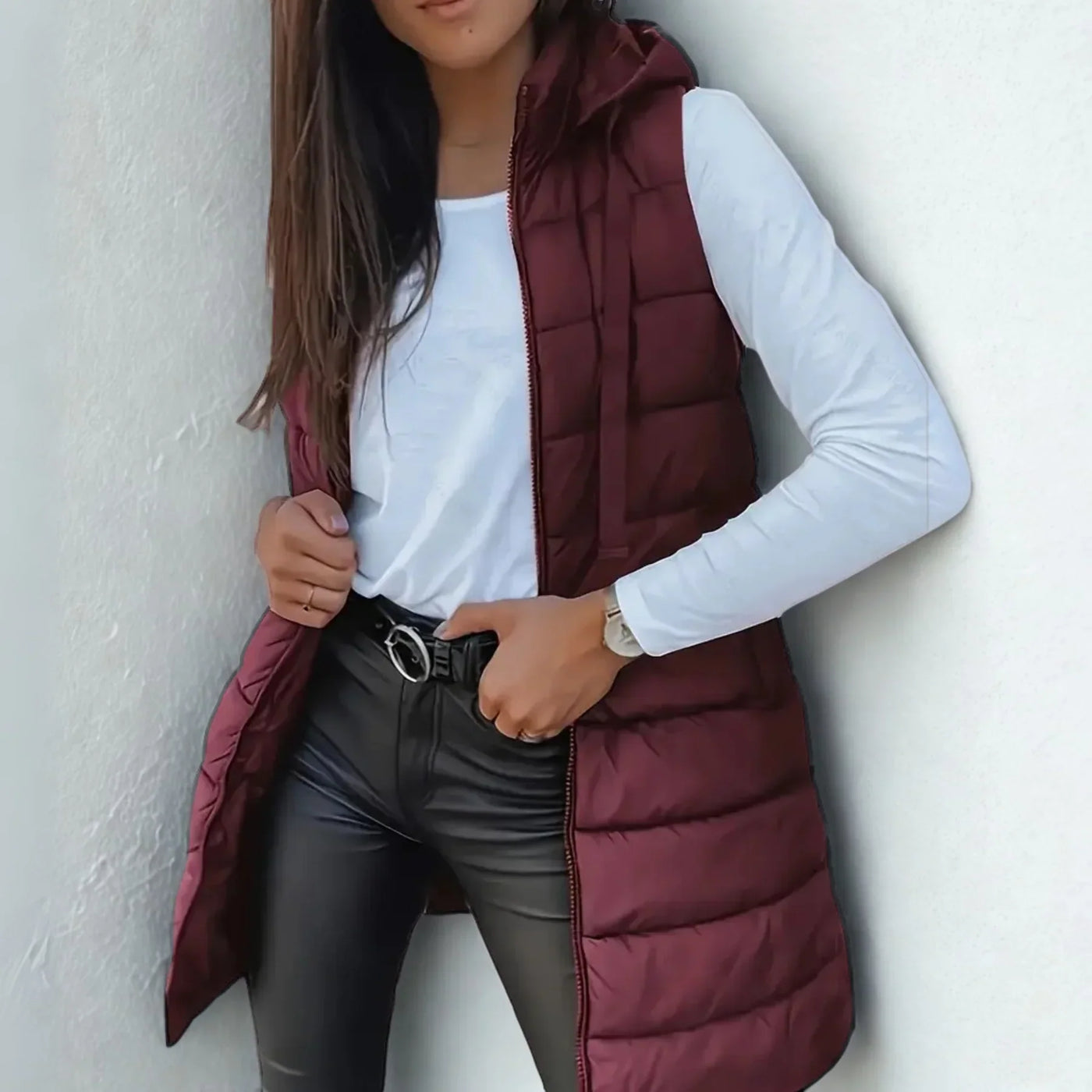 Elora™ | Sleeveless Hooded Puffer Vest