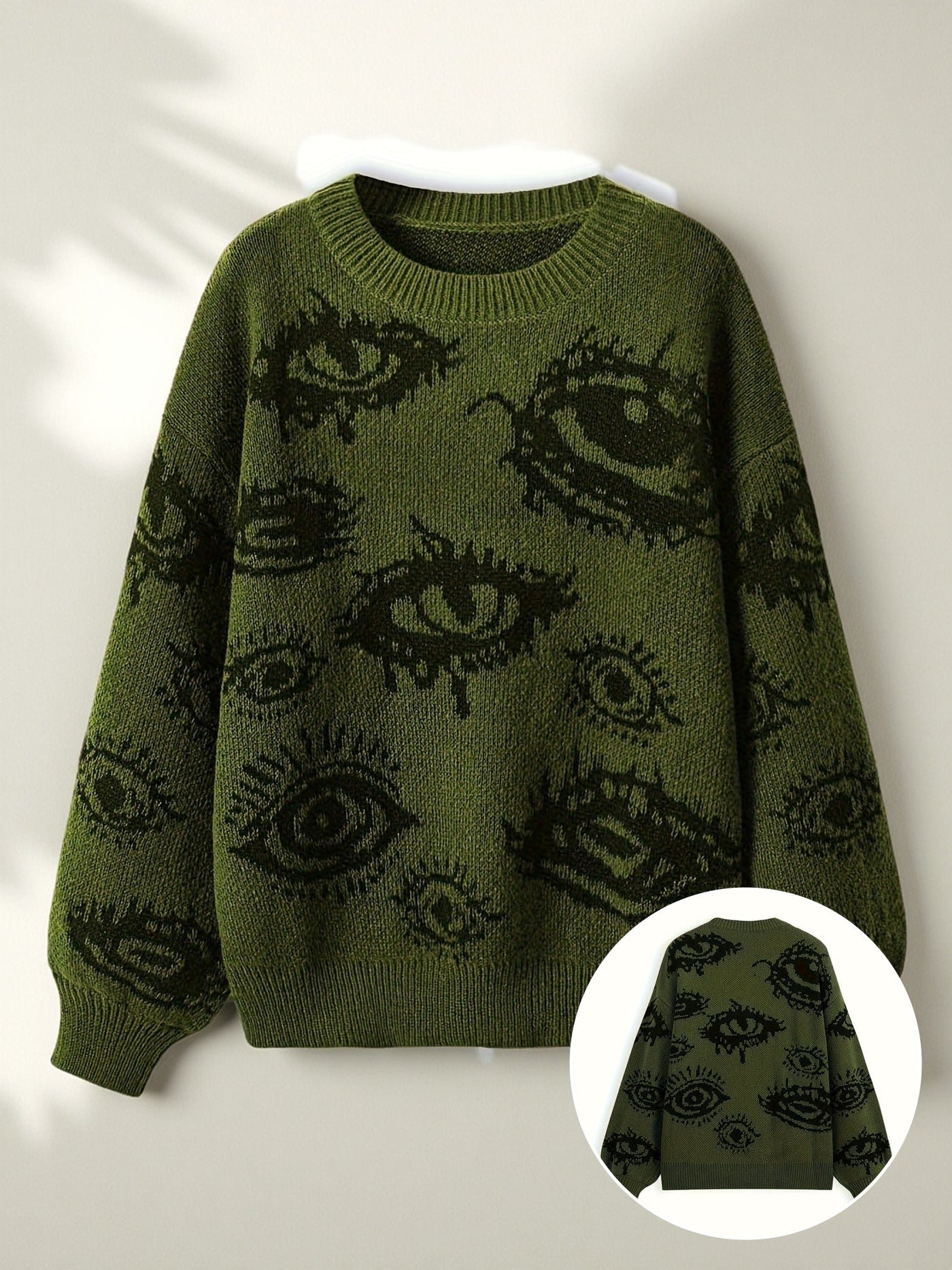 Liora | Soft Knit Sweater with Eye Pattern