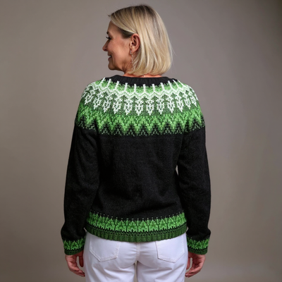 ZIVRA - Retro Icelandic Wool Cardigan