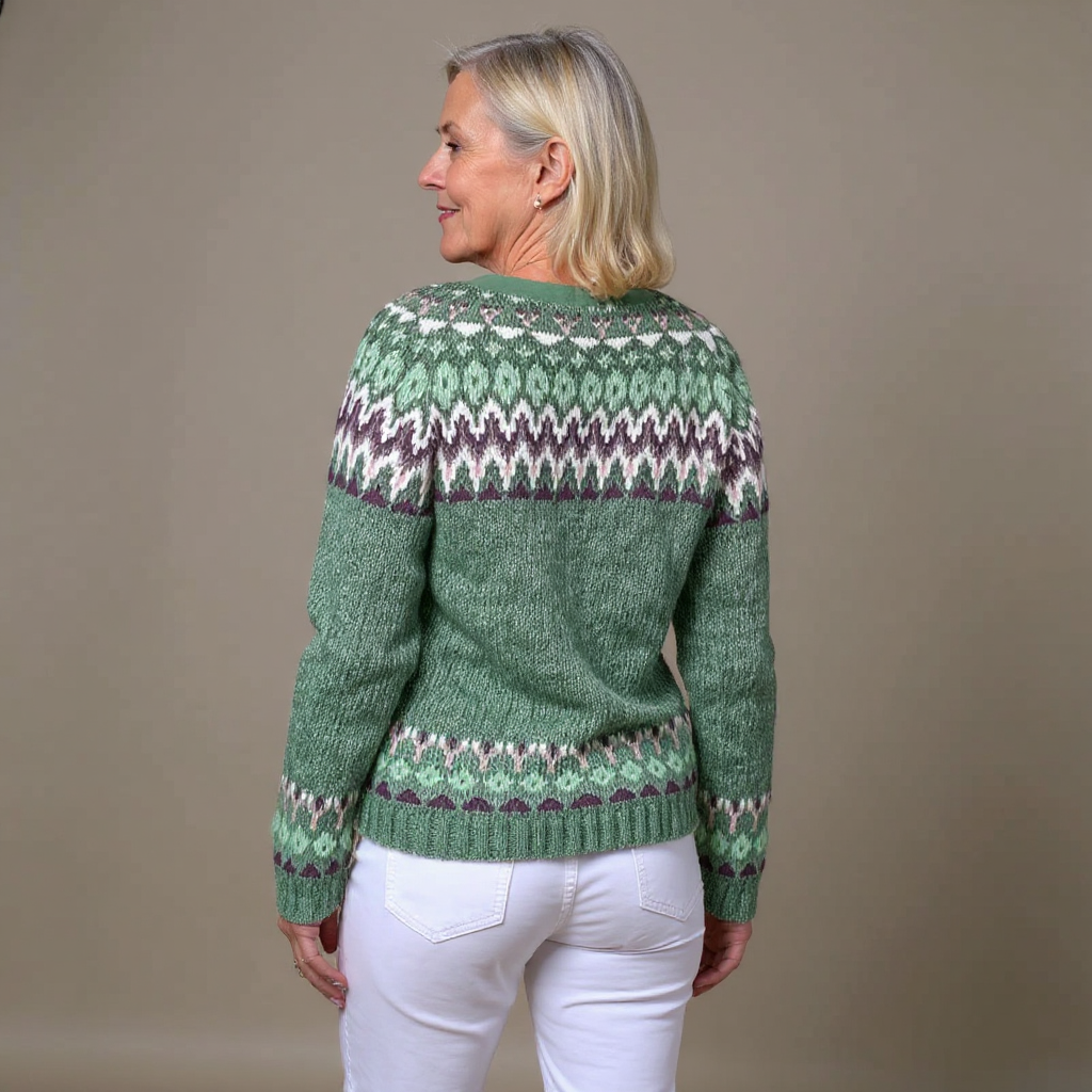 ZIVRA - Retro Icelandic Wool Cardigan