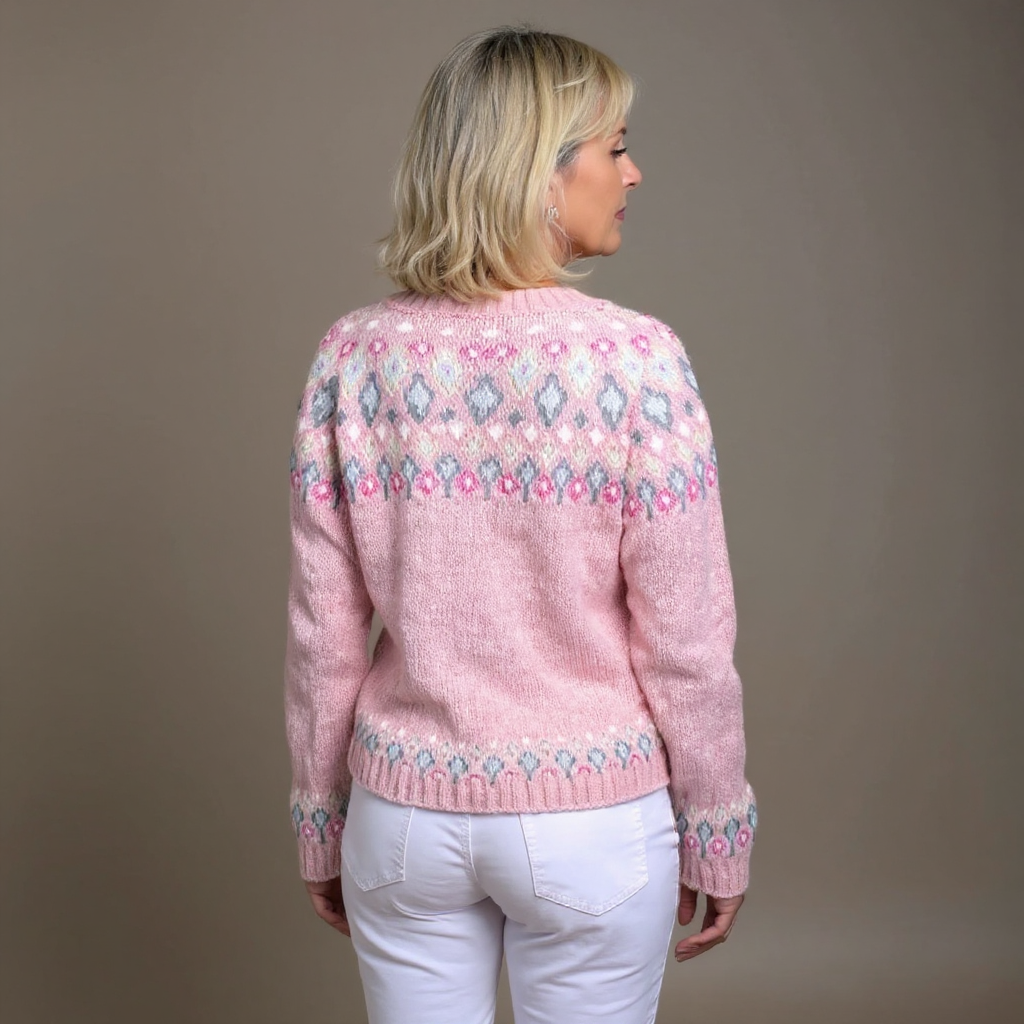 ZIVRA - Cozy Pink Wool Cardigan