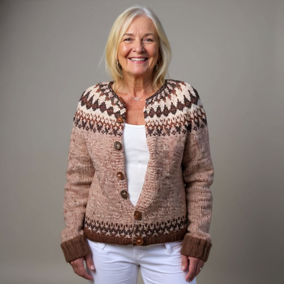 ZIVRA  - Retro Icelandic Wool Cardigan