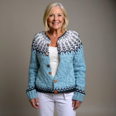 ZIVRA - Retro Icelandic Wool Cardigan